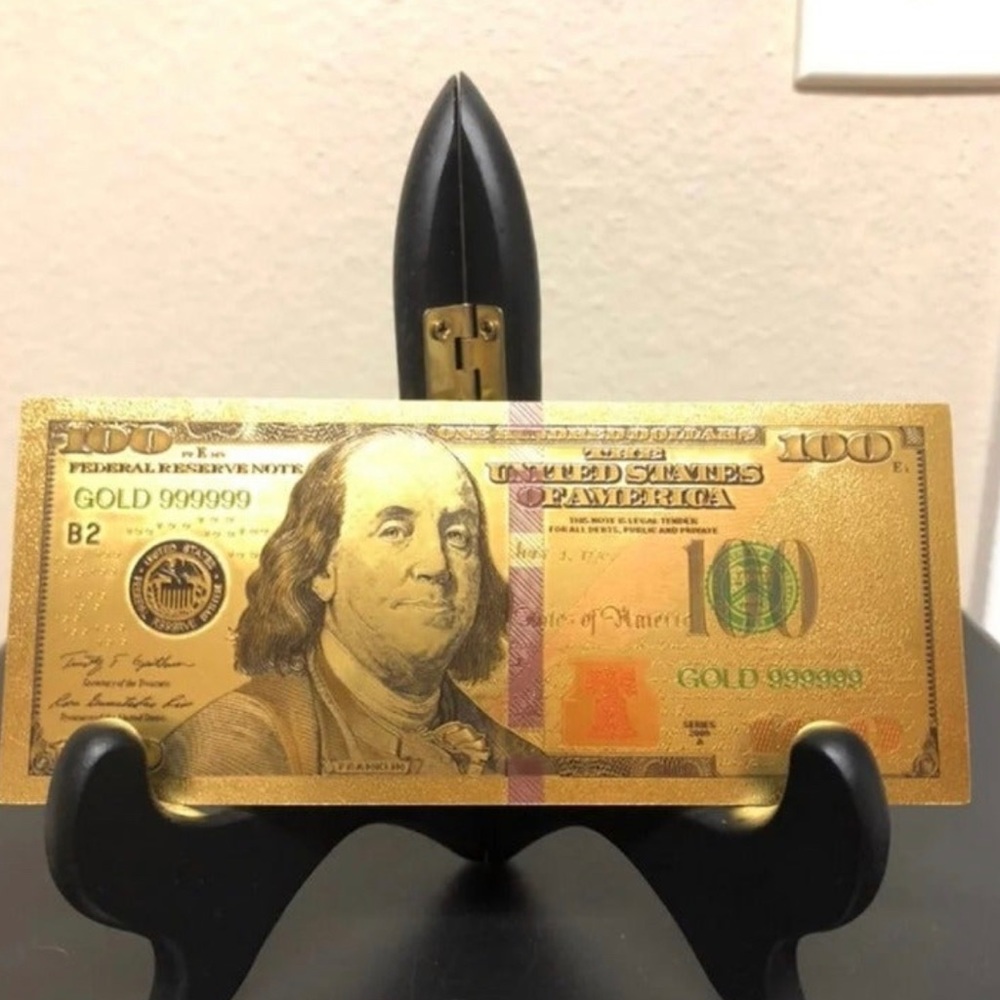 24k Gold Plated $100 Banknote